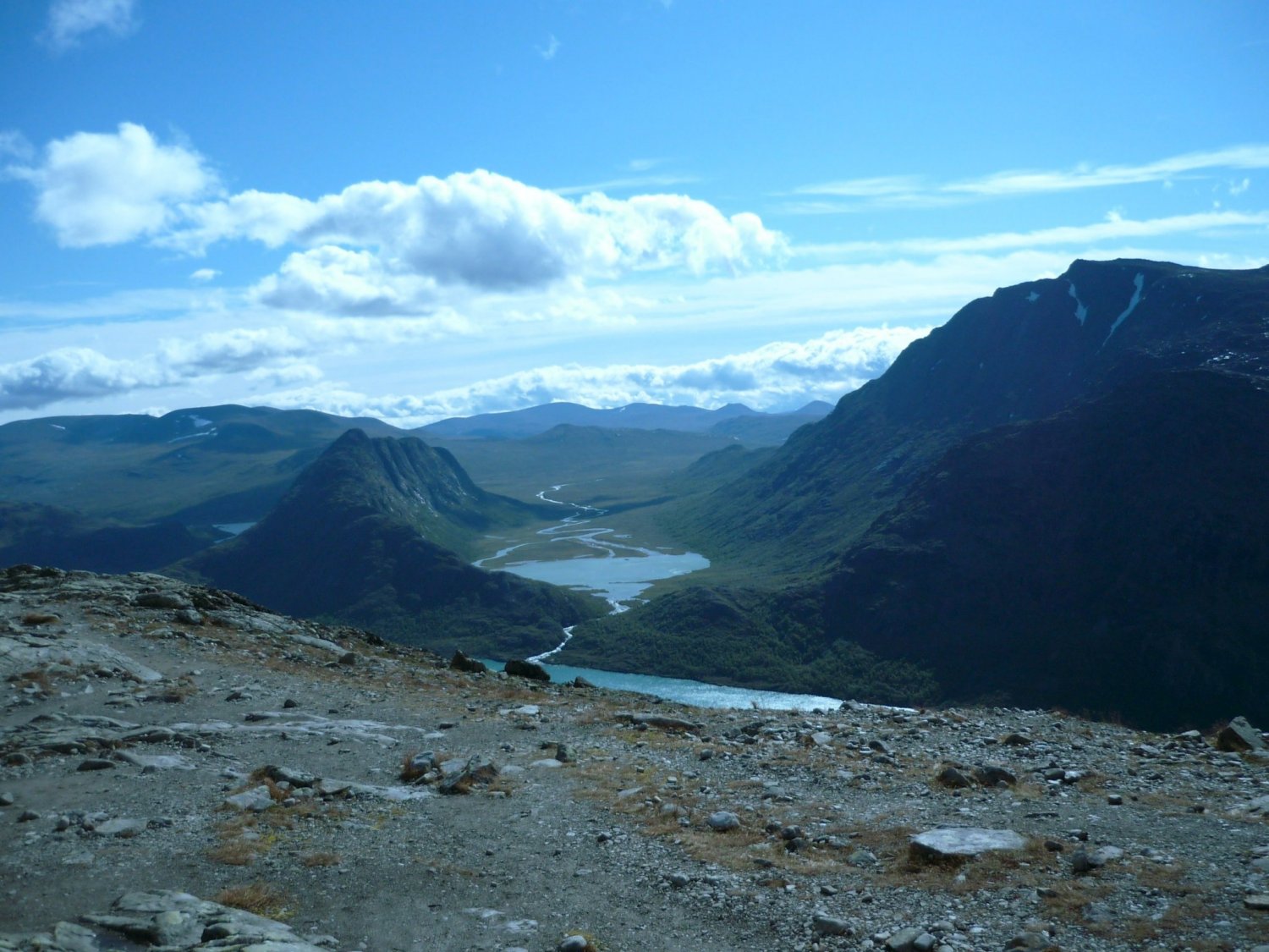 View from the trail over Besseggen